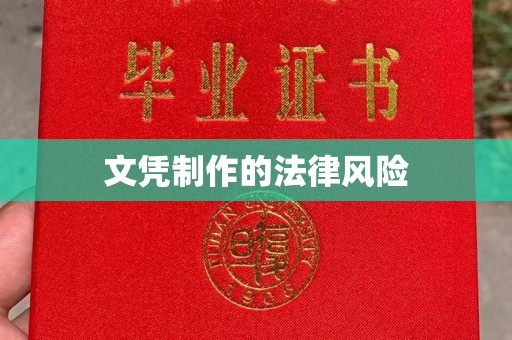 丰城文凭制作的法律风险