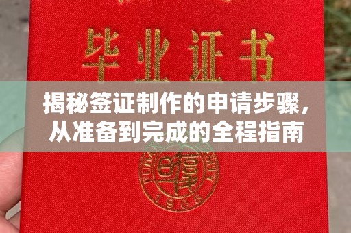 三义揭秘签证制作的申请步骤，从准备到完成的全程指南
